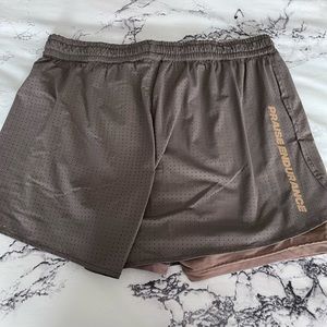 COPY - Praise running shorts, brown/taupe, size M men’s
